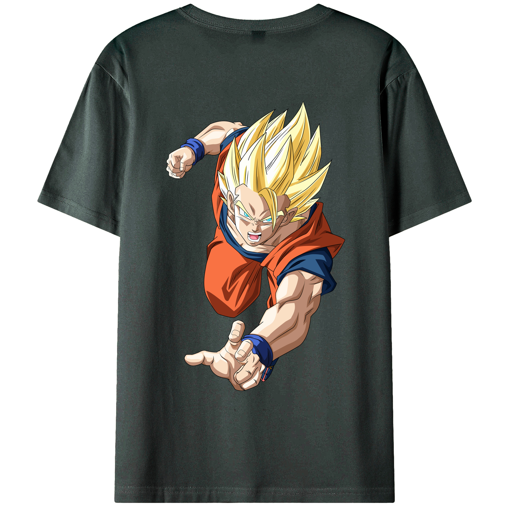 （画像用） ドラゴンボール 孫 悟飯（そんごはん）DRAGON BALL Son Gohan 綿100％ メンズ半袖Tシャツ（バックプリント） 通気性